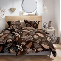 Enrico Coss Edelflanell Bettwäsche Serenya braun 155x220 cm + 80x80 cm