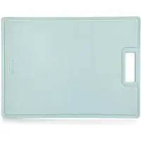 Zeller Schneidebrett, Kunststoff, Stilvolle Schneideunterlage aus Kunststoff, Farbe: graublau