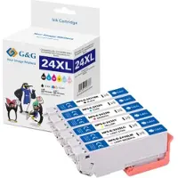 Epson Kompatible Tintenpatronen T2438 / C13T24384011 für XL CMYK