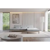 ALTDECOR Ecksofa mit Elektrischer Sitztiefenverstellung MONA - 316x205x85 - Grau - Corner Sofa Eckcouch Couch L-Form, links/rechts angeordnet