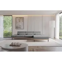 ALTDECOR Ecksofa mit Elektrischer Sitztiefenverstellung MONA - 316x205x85 - Grau - Corner Sofa Eckcouch Couch L-Form, links/rechts angeordnet