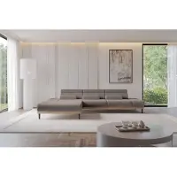 ALTDECOR Ecksofa mit Elektrischer Sitztiefenverstellung MONA - 316x205x85 - Braun - Corner Sofa Eckcouch Couch L-Form, links/rechts angeordnet
