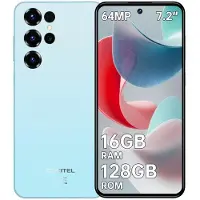 Oukitel C68 Handy ohne Vertrag, 7,2 Zoll Display Smartphone, 16 GB RAM 128 GB ROM, 6000 mAh Akku, 64 MP Kamera, Android 15, Dual SIM 4G, 1 TB TF, Blau