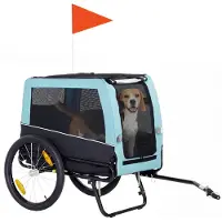 StarTech.com Fahrradanhänger für Hunde - Faltbar - Sicherheitsreflektor - Blau