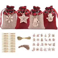 Merkloos Solidchoice – Adventskalender mit 24 Tassen, Etiketten und Juteband