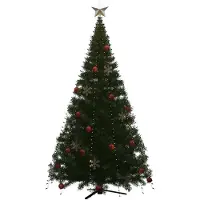 vidaXL LED Lichternetz Weihnachtsbaum Lichterkette Weihnachtsbeleuchtung mit 8 Lichteffekten für Innen und Außen USB Anschluss 5 m 5 W Kaltweiß 210 cm