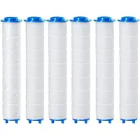 OCreon Duschfilter aus PP-Baumwolle – Set mit 6 Stück – Tragbares Filterelement – Baumwollfilterkopf – PP-Filterelement für abnehmbare Duschköpfe