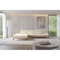 ALTDECOR Ecksofa mit Elektrischer Sitztiefenverstellung MONA - 316x205x85 - Creme - Corner Sofa Eckcouch Couch L-Form, links/rechts angeordnet