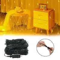 VA-Cerulean 6×2m LED Lichternetz 280 LEDs Warmweiß, 8 Modi mit Speicherfunktion, festliche Dekoration für Fenster Zimmer Party Deko