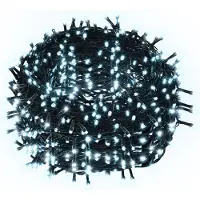 Fiqops Faziango LED Lichterkette 30M 300LEDs IP44 mit 8 Modi für Innen Weihnachten Party Garten Bedienung Funkelnder Sterneffekt Deko Kaltweiß