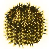 Fiqops Faziango LED Lichterkette 50M 500LEDs IP44 mit 8 Modi für Innen Weihnachten Party Garten Bedienung Funkelnder Sterneffekt Deko Warmweiß