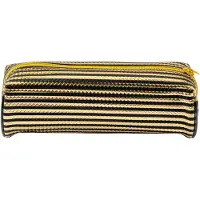 Strigo Schul-Etui Tasche für Mädchen, glänzend Gold