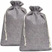OEM Jutebeutel – Graue Stoffbeutel – ca. 30x40 cm – 5 Stück – Geschenktüte – Adventskalender – Grau