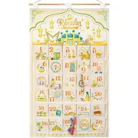 Merkloos Adventskalender 2025 - Ramadan Kalender - Hängender Kalender - 30 Fächer - DIY Kalender - Dekoration für Zuhause - Countdown-Kalender