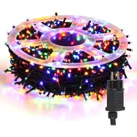 Peviasot LED Lichterkette 10M 100LEDs mit 8 Modi für Innen Weihnachten Party Garten Bedienung Funkelnder Sterneffekt Deko Bunt