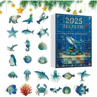 Famanu Adventskalender Meereswelt - 24 Tage Überraschungen - 26 x 18 cm - Mehrfarbig