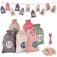 Merkloos Solidchoice – Adventskalender zum Selbstbefüllen mit farbenfrohem Muster