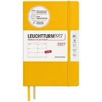 Leuchtturm Wochenkalender 2027 Paperback (B6+) - Englisch, Sunflower, Hardco