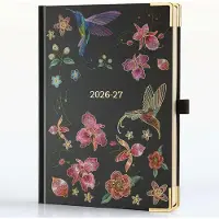 Merkloos Luxus Agenda 2026-2027 mit 3D Blumen Design