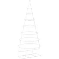 vidaXL Metall-Weihnachtsbaum mit Ständer KUOPIO 210 cm Stahl Weiß 42053803