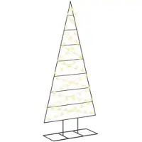 vidaXL Metall Weihnachtsbaum KUOPIO 180 cm Warmes Weiß 42054050