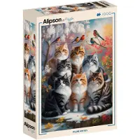 Alipson Puzzle Katze Winter 1000 Puppen
