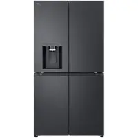 LG GMF960EV2E FoodCenter Freistehender Kühlschrank – 645 L, 4-Tür, No Frost, Eis- &amp; Wasserspender, LED-Beleuchtung, Smart Home Kompatibel, Schwarz