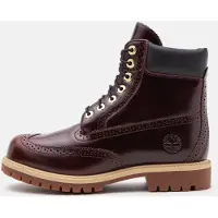 Timberland für Herren. TB0A2A8VEIW1 Premium Stiefel aus Leder granatrot (41 W), 1 bis 3 cm, Schnürsenkel, Lässig, Kastanienbraun