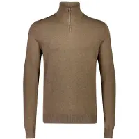 Lindbergh Troyer , Herren, Gr. XL, beige (dk sand mel), Obermaterial: 80% Viskose, 20% Nylon, meliert, regular fit taillenbedeckt, ohne Ausschnitt, Rippbündchen, Pullover Troyer, mit Troyerkragen