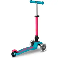Micro mobility Mini Micro Deluxe Foldable Neon LED, Kinder, Dreiradroller, Junge/Mädchen, Asphalt, 50 kg, 3 Rad/Räder