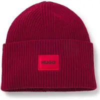 HUGO für Damen. 50502579 Saffa Mütze rot (OSFA), Lässig, Wolle