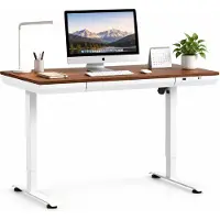 Hjh OFFICE Elektrisch höhenverstellbarer Schreibtisch Worktime Plus Computertisch höhenverstellbar 71.0 - 119.0 x 120.0 x 60.0 cm