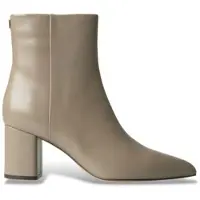Twinset für Damen. 262TGT056 Beige Lederstiefeletten (40), 5 bis 8 cm, Reißverschluss, Lässig