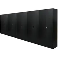 Proregal Mega Deal 5x Flügeltürenschrank ELEPHANT Metall Aktenschrank abschließbar 180x80x40cm Stahl 4 Ebenen Stahlschrank Schwarz