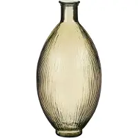 Mica Decorations Firenza Flaschenvase - H59 x Ø29 cm - Recyceltes Glas - Hellbraun