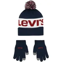 Levi's Kids Levis Kids Bommelmütze im Set mit Handschuhen, für Größen 128 bis 158