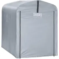 SoBuy ABDECKPLANE für Fahrradgarage/Geräteschuppen, (ohne Rahmen), 120x176x163cm