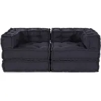 vidaXL Modulare Sofagarnitur 2 stk. Stoff Anthrazit 140 x 70 x 56 cm