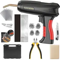 HDeye 200W 2-in-1 Kunststoff-Schweißgerät – Auto-Stoßstangen-Reparaturset mit 1000 Heftklammern & 56 Schweißstäben, 220V