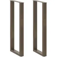 vidaXL Bartischbeine U-Form 2 Stk. Naturstahl 50x(110-111) cm Stahl
