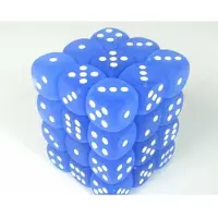Chessex Frosted 12mm d6 Blue/white Dice Block (36 dice)