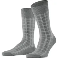 Falke Modern Tailor Herren Socken, 39-42, Grau, Kariert, Baumwolle
