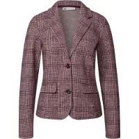 Street One Jackenblazer , Damen, Gr. 36, rustic rouge, Blazer Jackenblazer, mit Karomuster und Knöpfen