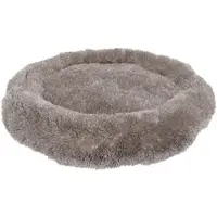 Benno Hundebett BALU rund 60x60x16 cm, Donut Kuschelbett mit Polypropylen-Füllung, cappuccino, maschinenwaschbar, rutschfester Boden, inkl. Kauknochen, Schlafplatz für Hunde