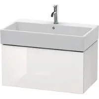 Duravit L-Cube Waschtischunterbau wandhängend, 1 Auszug, 784x394x459mm, LC617708585, Farbe: Weiß Hochglanz Lack