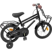 vidaXL Kinderfahrrad 16 Zoll für 4-6 Jahre alt Schwarz