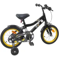 vidaXL Kinderfahrrad 14 Zoll für 3-5 Jahre alt Schwarz
