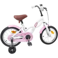 vidaXL Kinderfahrrad 14 Zoll für 3-5 Jahre alt Weiß