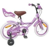 vidaXL Kinderfahrrad 16 Zoll für 4-6 Jahre alt Lila