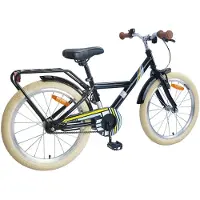 vidaXL Kinderfahrrad 20 Zoll für 6-11 Jahre alt Schwarz